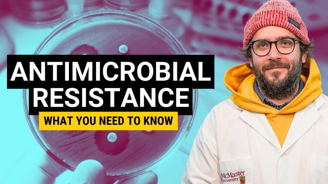 Portrait of Jon Stokes with the title, antimicrobial resistance - what you need to know.