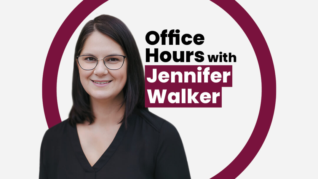 Jennifer Walker can be seen in this image for the series Office Hours.