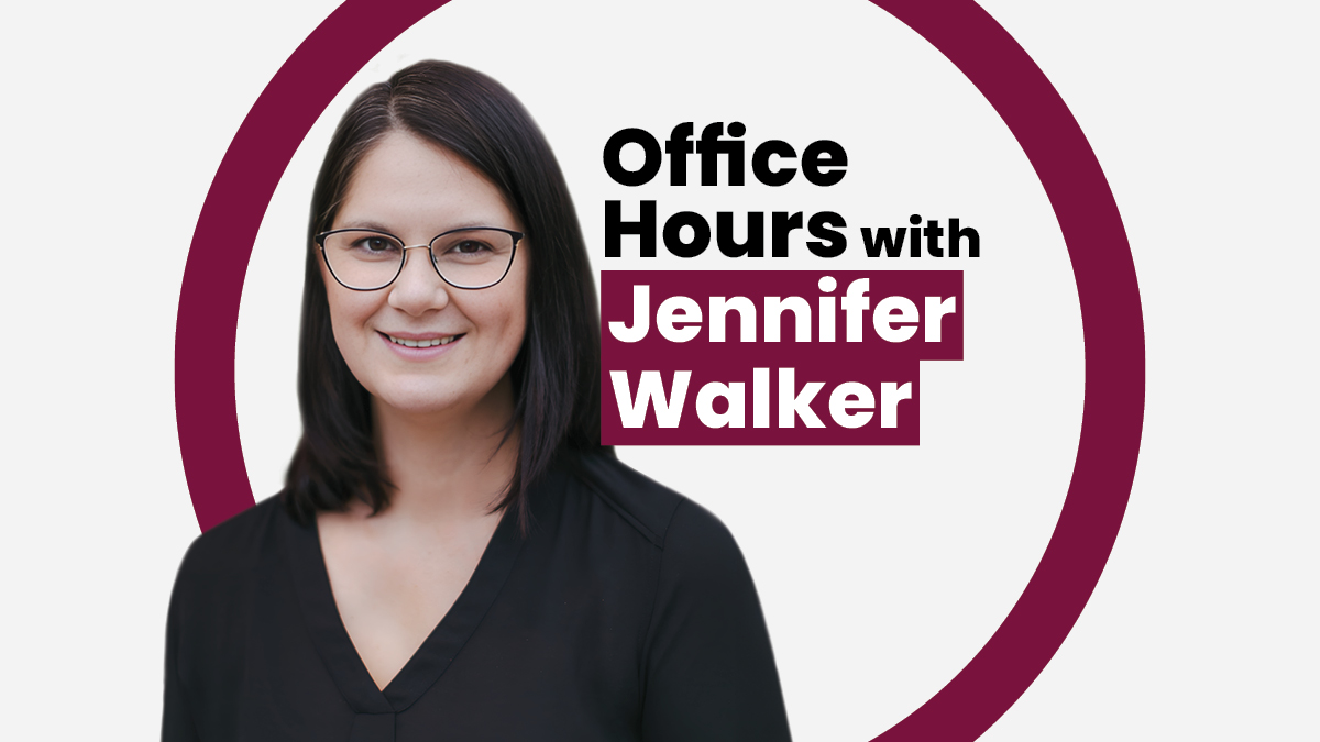 Jennifer Walker can be seen in this image for the series Office Hours.